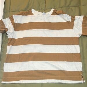 Old Navy Brown Striped Short sleeve shirt